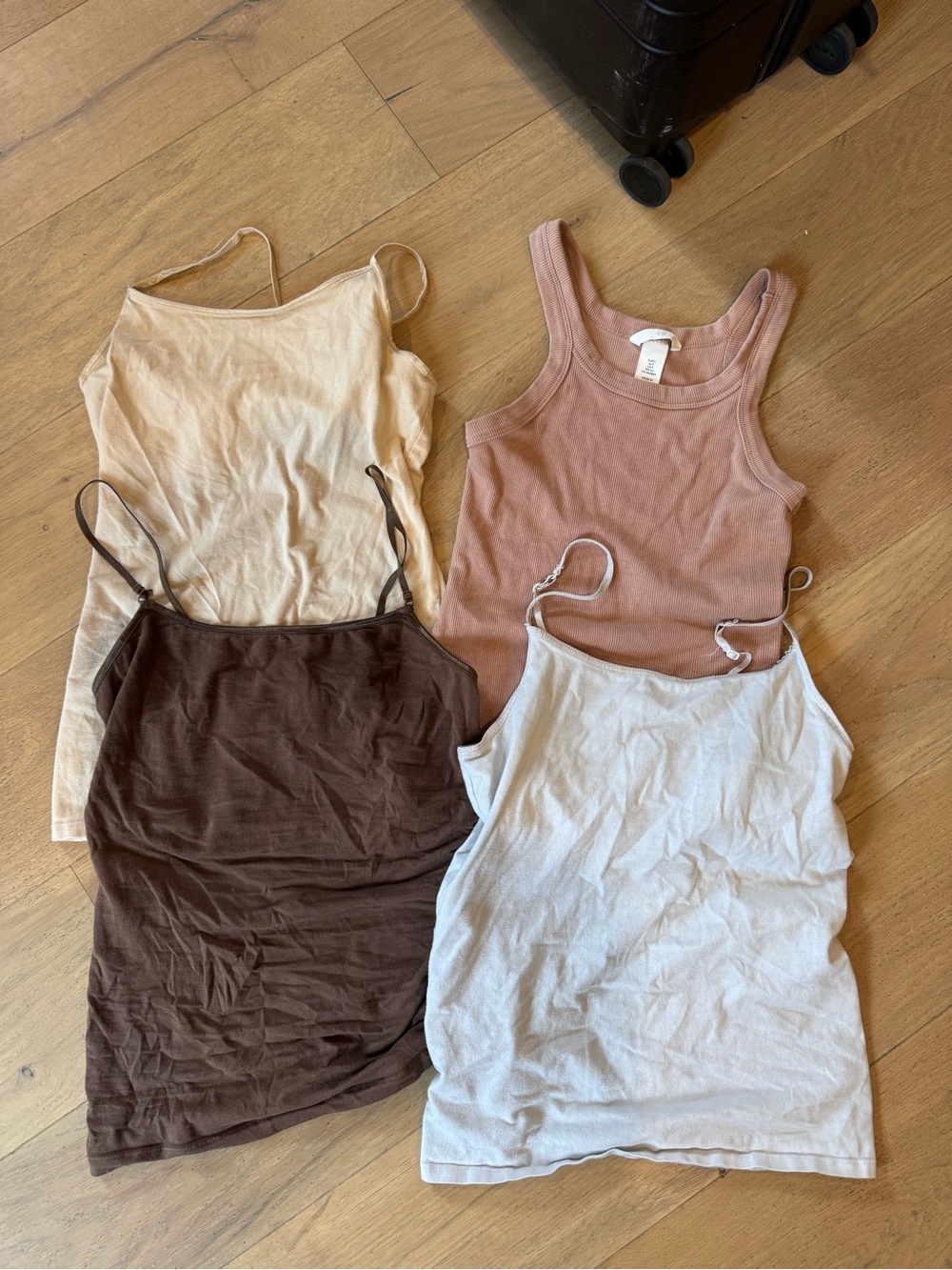 Neutral Tank Top Bundle - Cream, Brown, Mauve, Light Gray